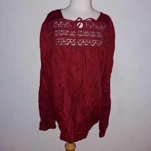 3 for $10! Just Funky. Maroon Top. Size Med